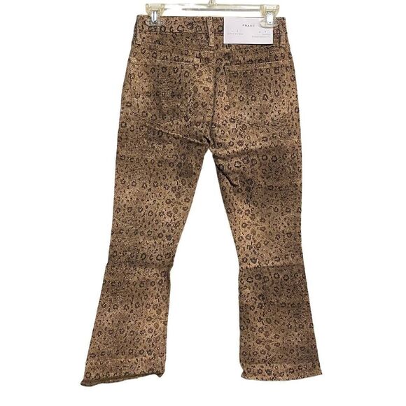 FRAME Le Crop High Waist Boot Snake Print Jeans - Picture 7 of 9